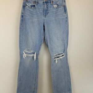 AMERICAN EAGLE 90's Bootcut Medium-Distressed Denim Blue Jeans / Size 4